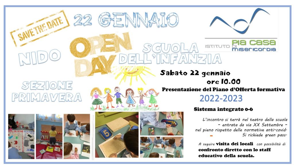 Immagine locandina openday infanzia